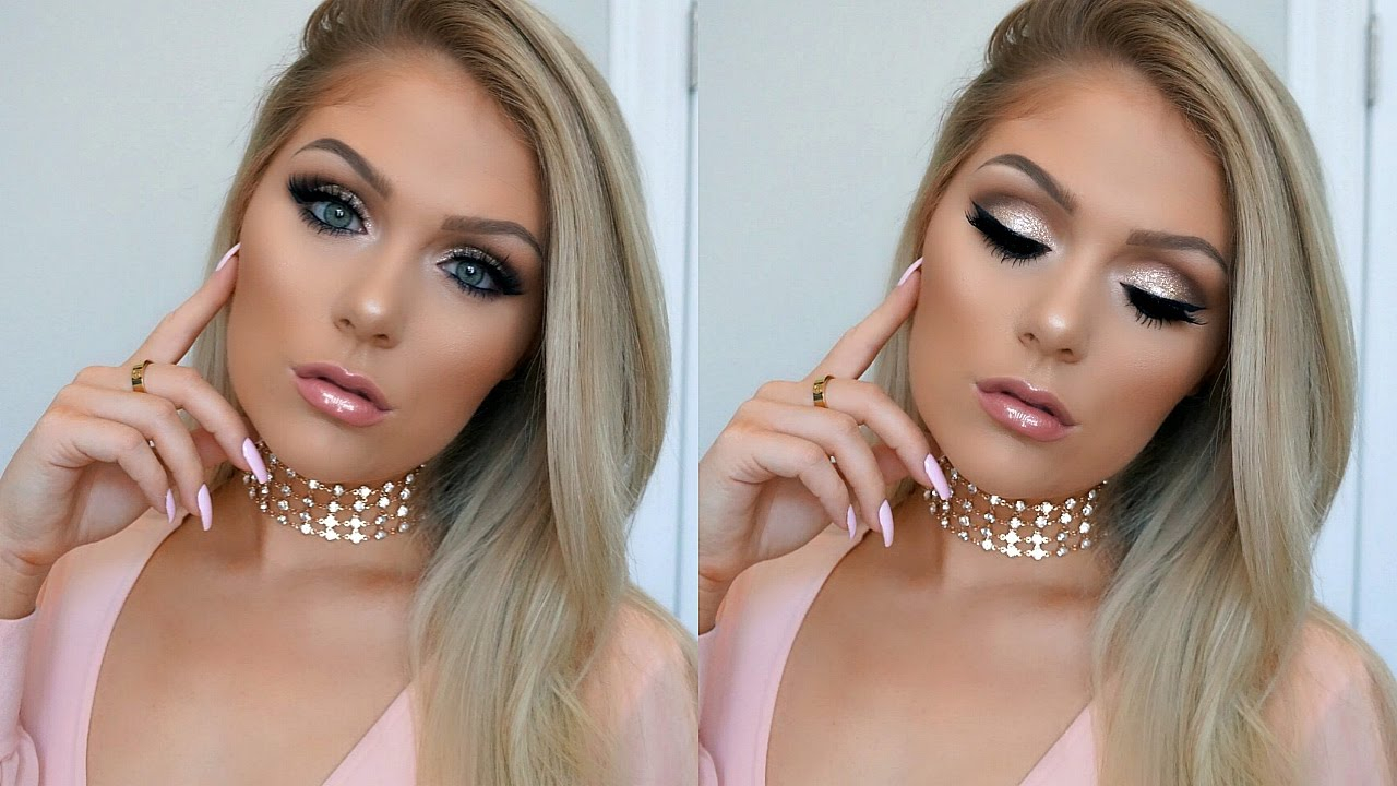 Prom Makeup Tutorial For Blue Eyes Prom Makeup Tutorial 2017 Glitter Smokey Eye