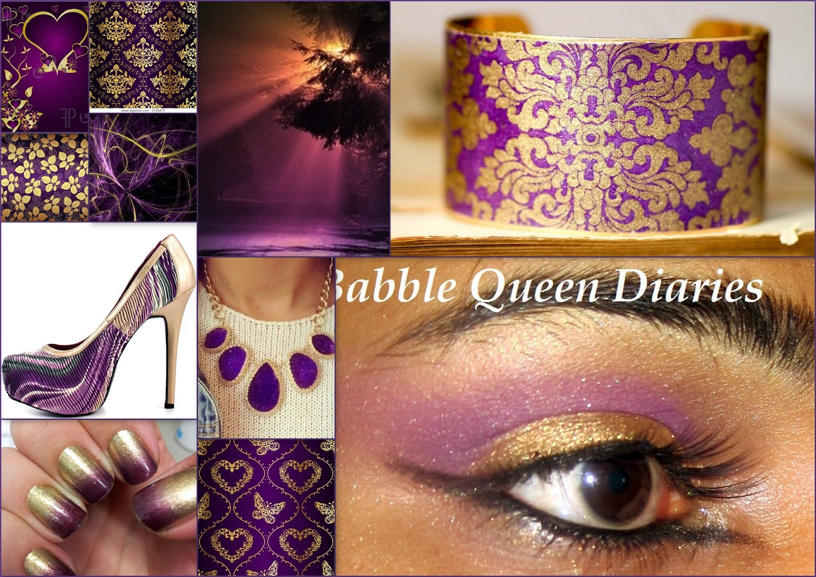 Purple And Gold Eye Makeup Tutorial Gold N Purple Eye Makeup Tutorial Babble Queen Diaries
