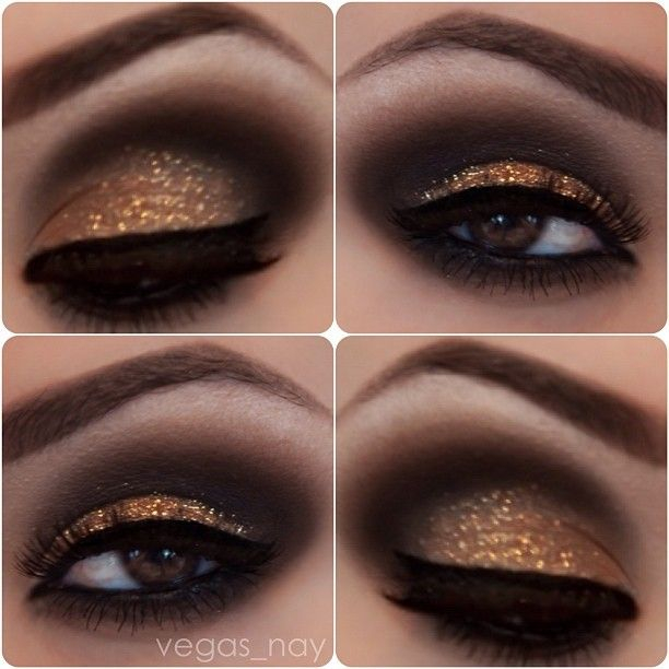 Purple And Gold Smokey Eye Makeup Glitter Eye Makeup Tutorials Are Quite Easy To Achieve