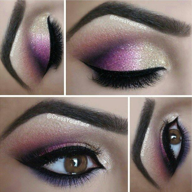 Purple And Gold Smokey Eye Makeup I Love Cute Makeup Part 29
