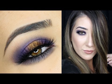 Purple And Gold Smokey Eye Makeup Purple And Gold Smokey Eye Makeup Tutorial Anastasia Beverly Hills