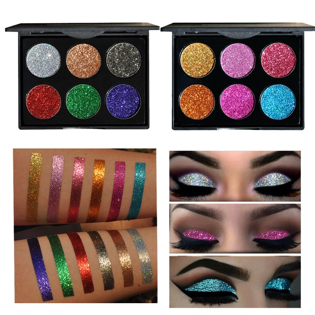 Purple And Turquoise Eye Makeup 2017 Professional Eyeshadow Palette Glitter Makeup Waterproof