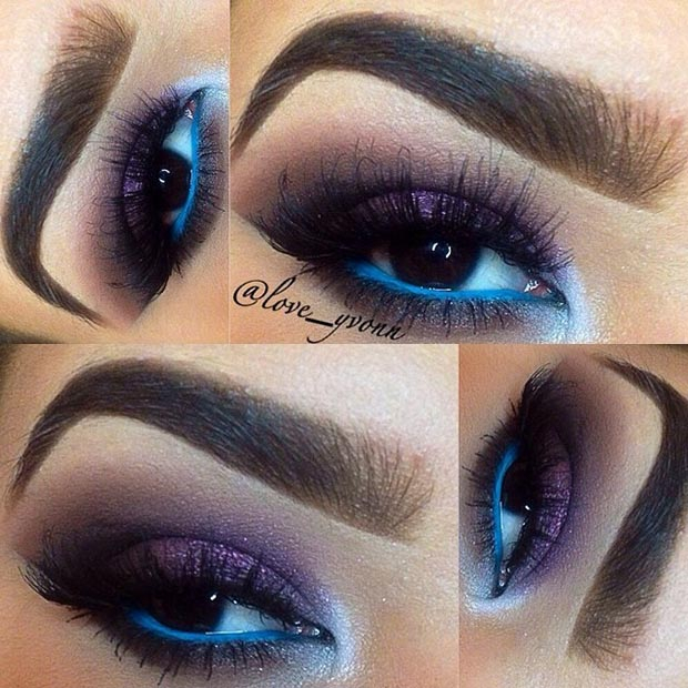 Purple And Turquoise Eye Makeup 40 Eye Makeup Looks For Brown Eyes Stayglam