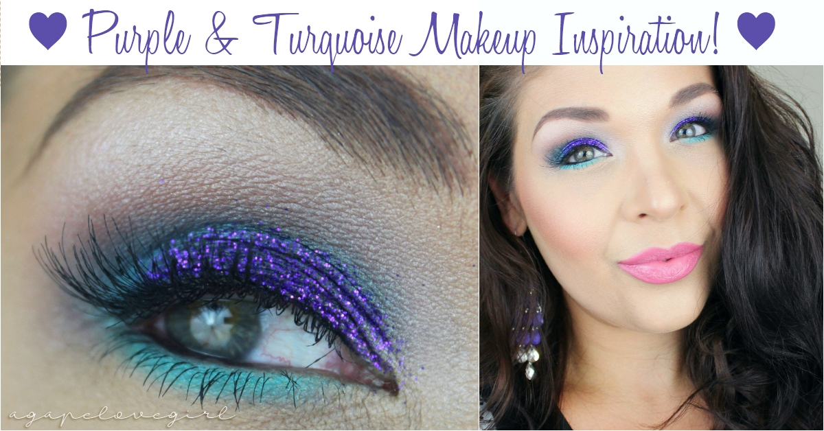Purple And Turquoise Eye Makeup Agape Love Designs Mermaid Vibes Purple Turquoise Makeup Inspo