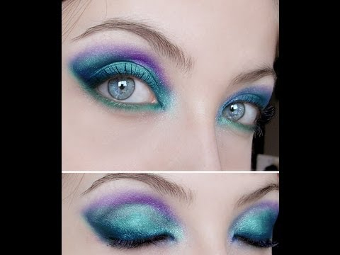 Purple And Turquoise Eye Makeup Pluto Turquoise Blue Green Purple Make Up Tutorial Youtube