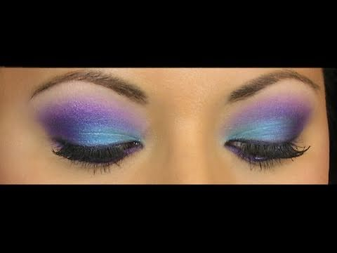 Purple And Turquoise Eye Makeup Purple Rain Bright Turquoisepurple Look Using Bh Cosmetics Youtube