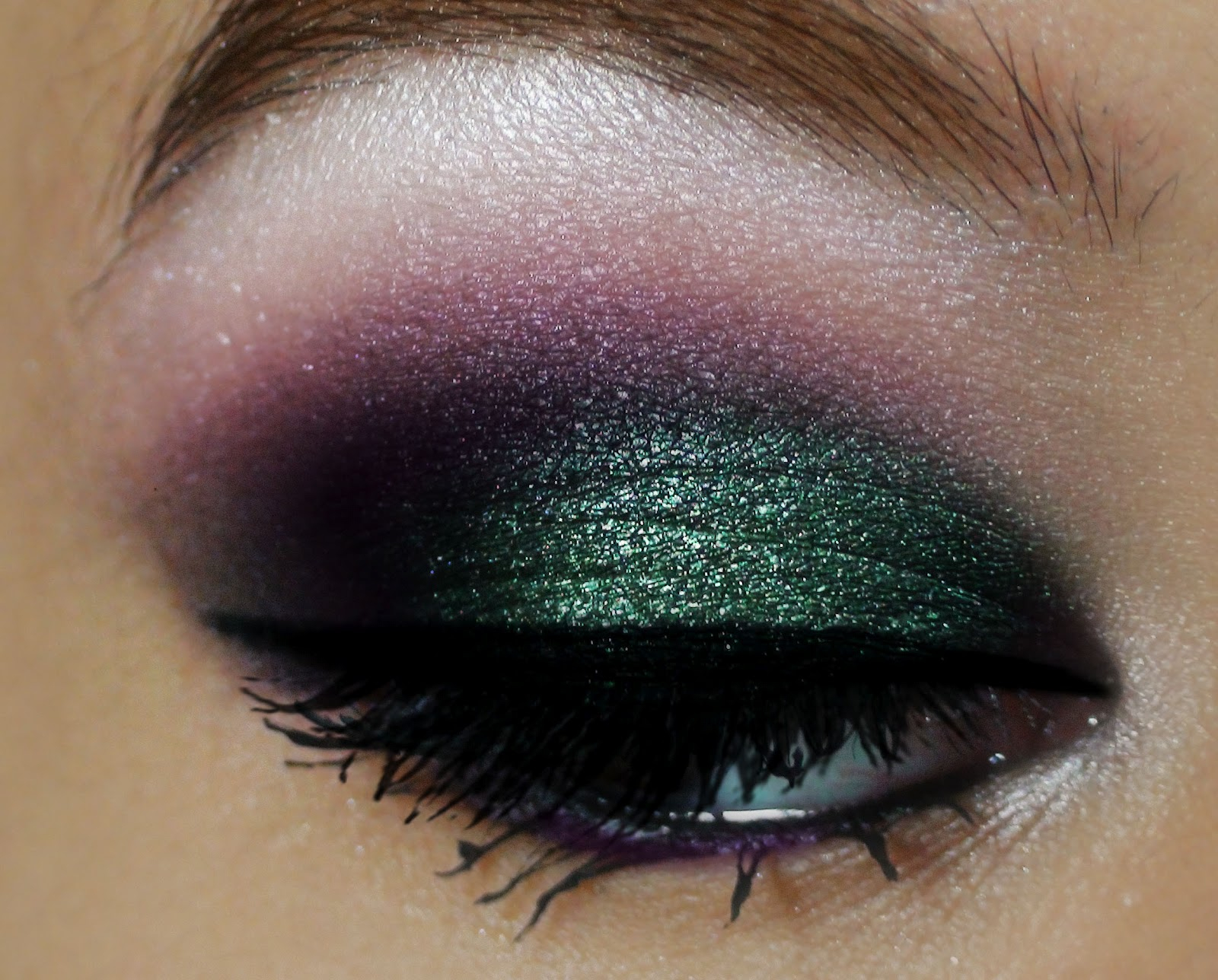 Purple Eye Makeup Beautiful You Eveningparty Makeup Green And Purple Gradient Eye