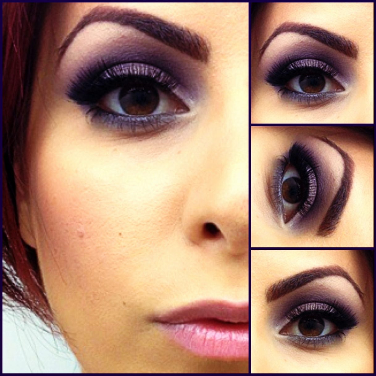 Purple Makeup Brown Eyes Eye Shadow Makeup Sharona