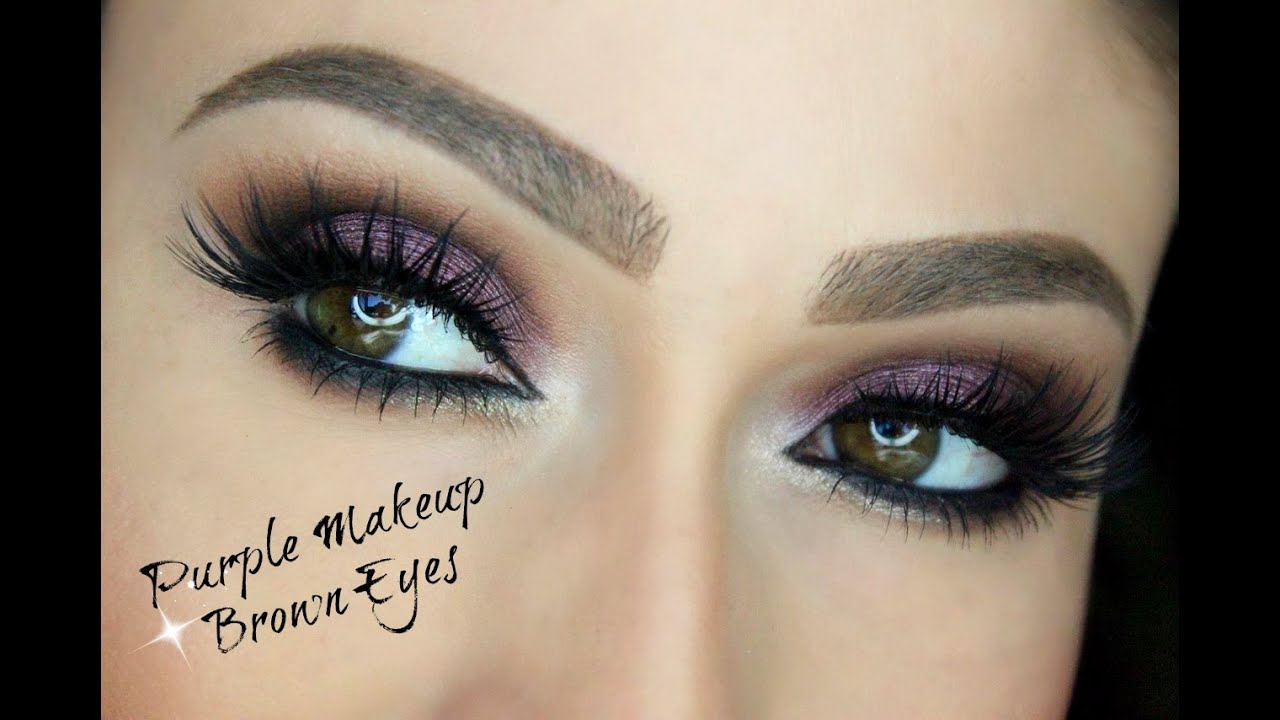 Purple Makeup Brown Eyes Purple Makeup For Brown Eyes Eye Makeup Tutorial Youtube
