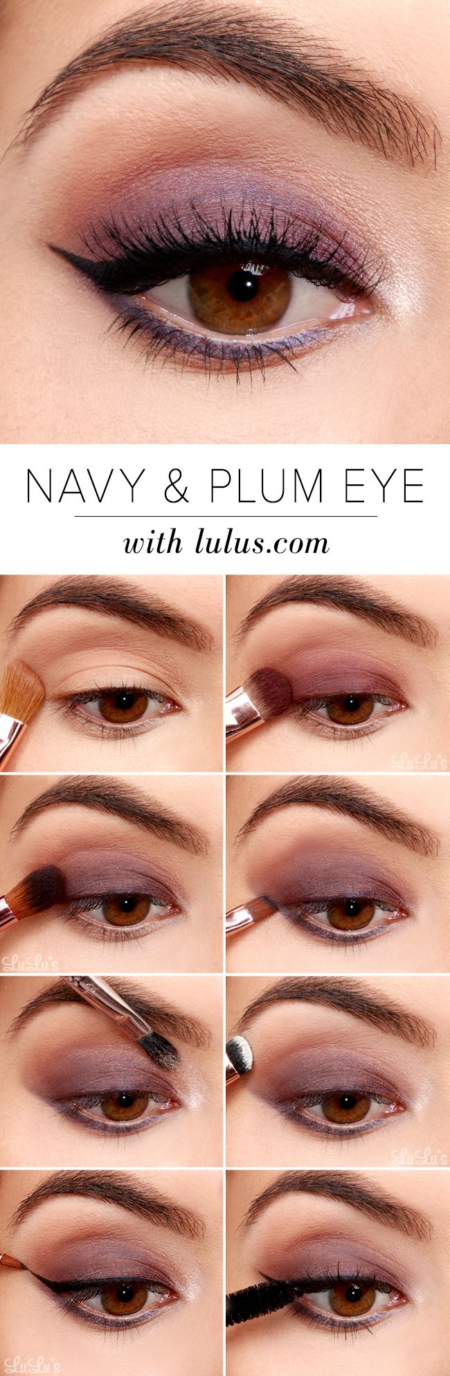 Purple Smokey Eye Makeup For Brown Eyes 27 Pretty Makeup Tutorials For Brown Eyes Styles Weekly