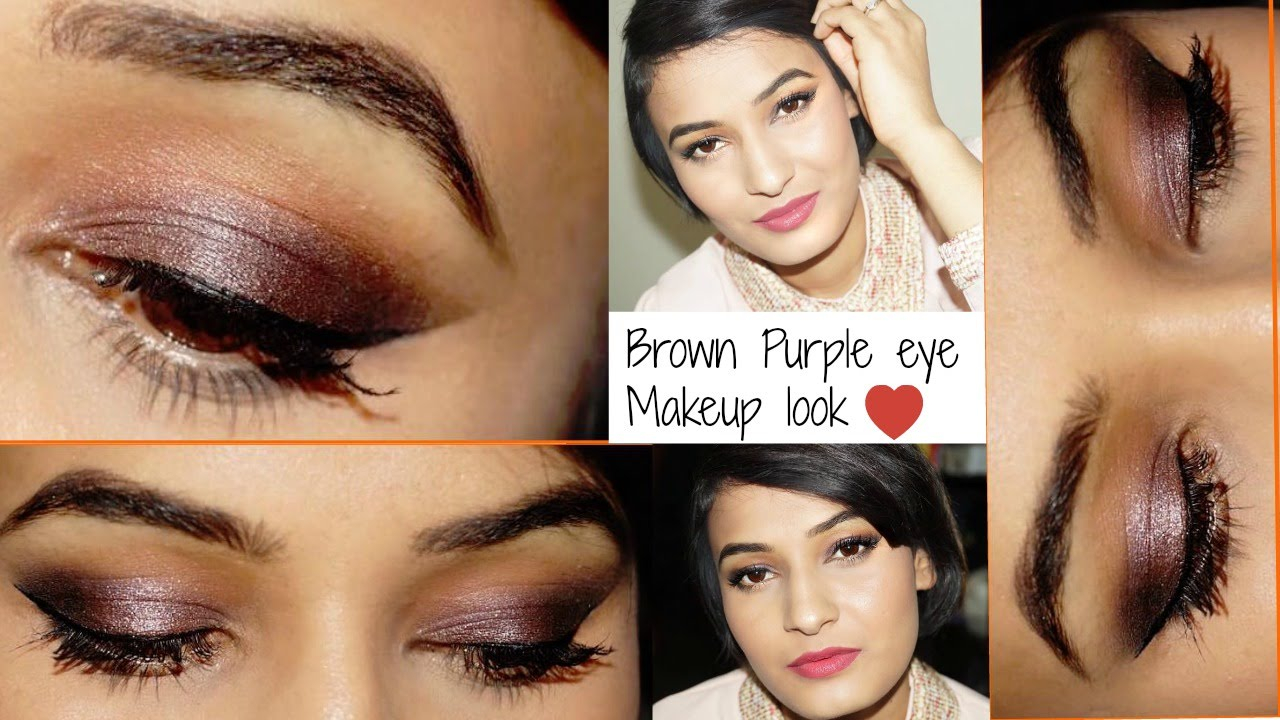 Purple Smokey Eye Makeup For Brown Eyes Tutorial Purple Smokey Eye For Brown Eyes Youtube