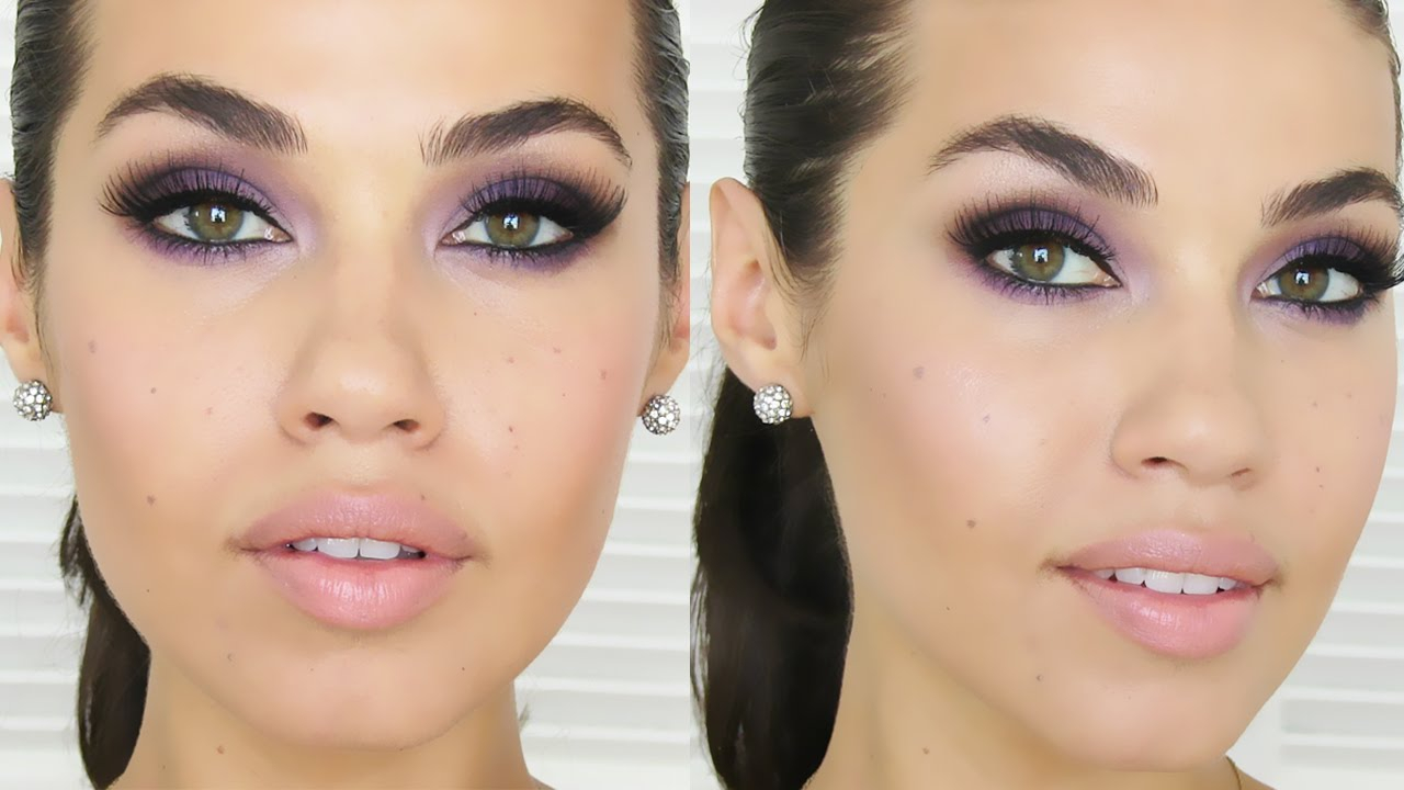 Purple Smokey Eye Makeup For Brown Eyes Tutorial Purple Smokey Eye Makeup Eman Youtube