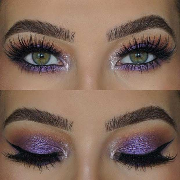 Really Good Eye Makeup Best Ideas For Makeup Tutorials Purple Eye Makeup Look For Green