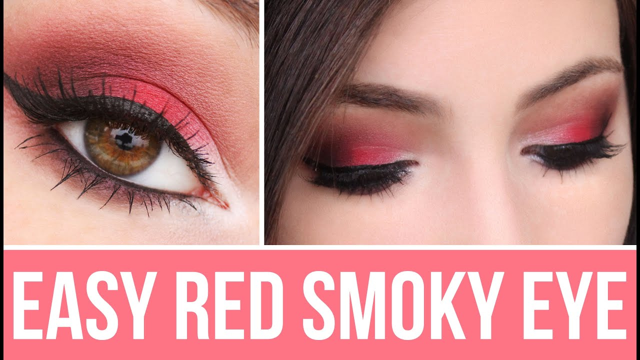 Red And Black Eye Makeup Easy Red Smoky Eye Tutorial Makeup Kelli Marissa Youtube