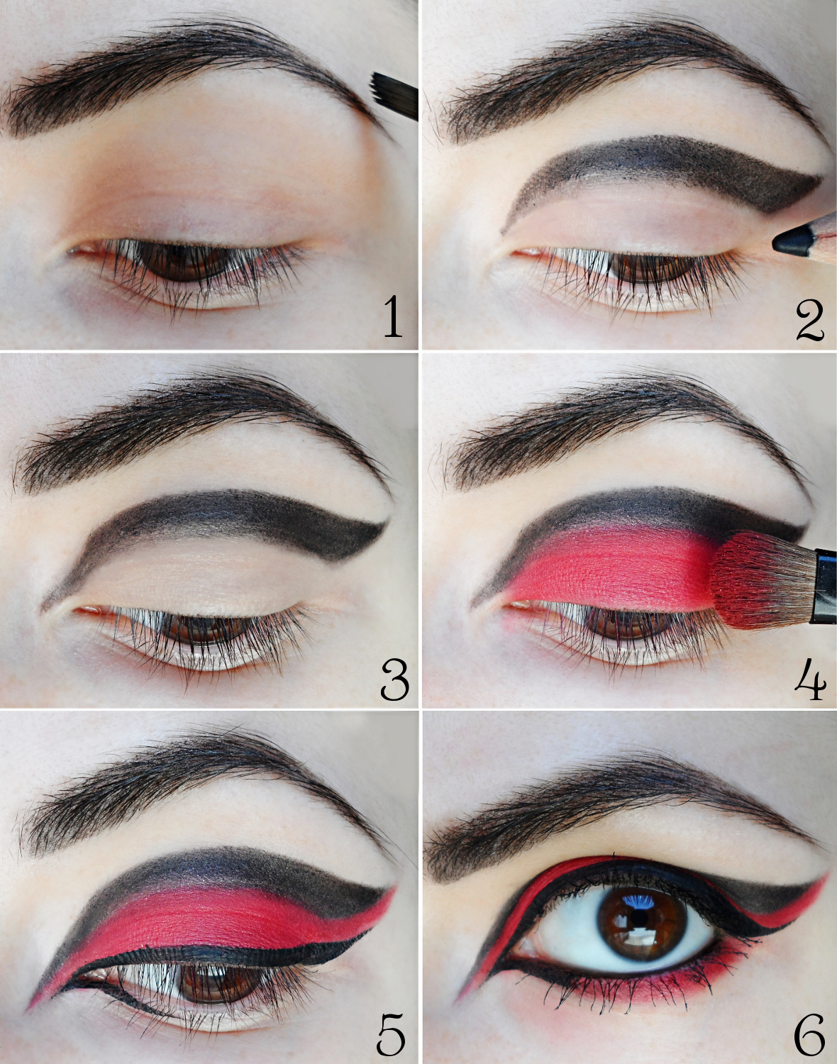 Red And Black Eye Makeup Gothic Red Black Eyes Halloween Makeup Tutorial