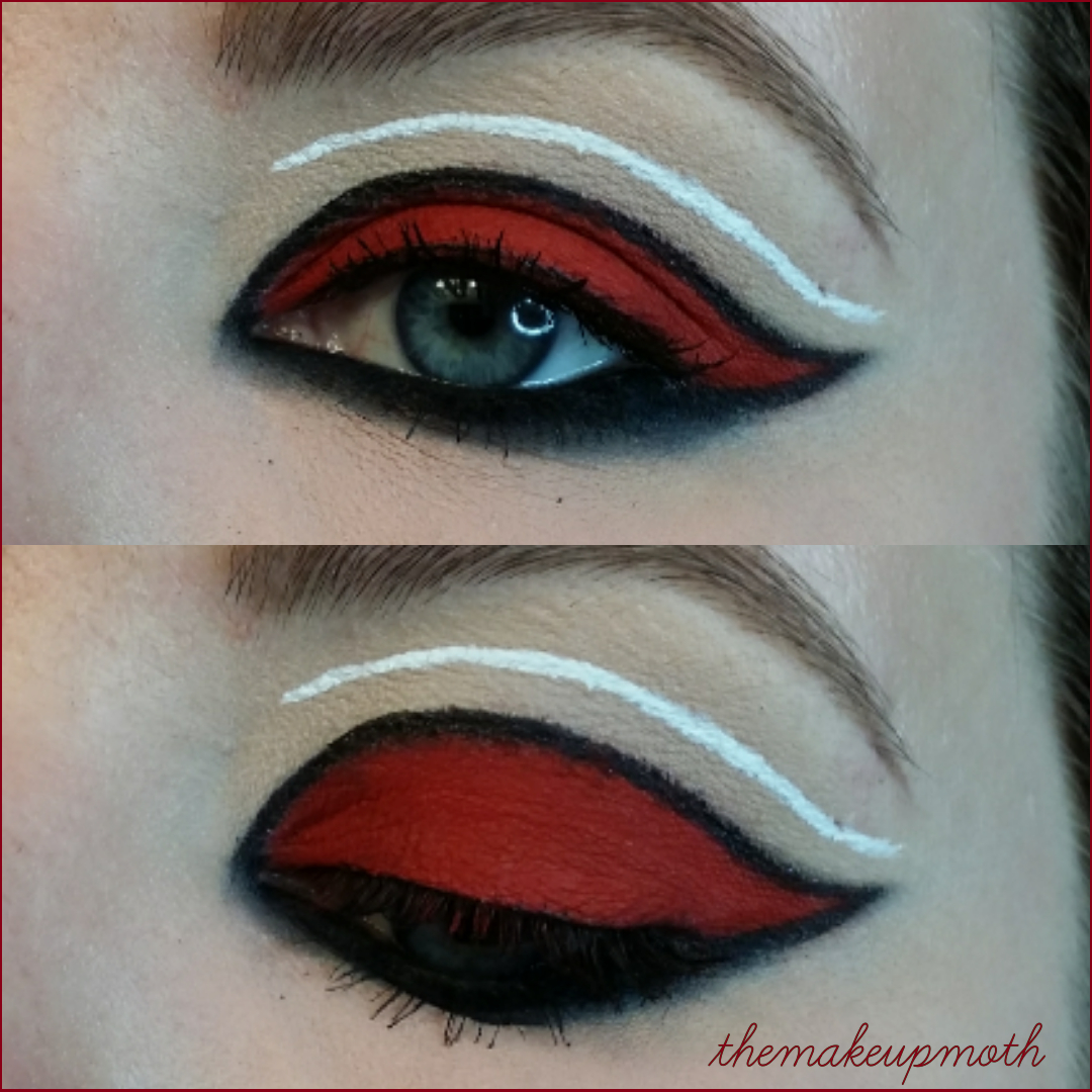 Red And Black Eye Makeup Red Black And White Graphic Eye Makeup The Makeup Moth
