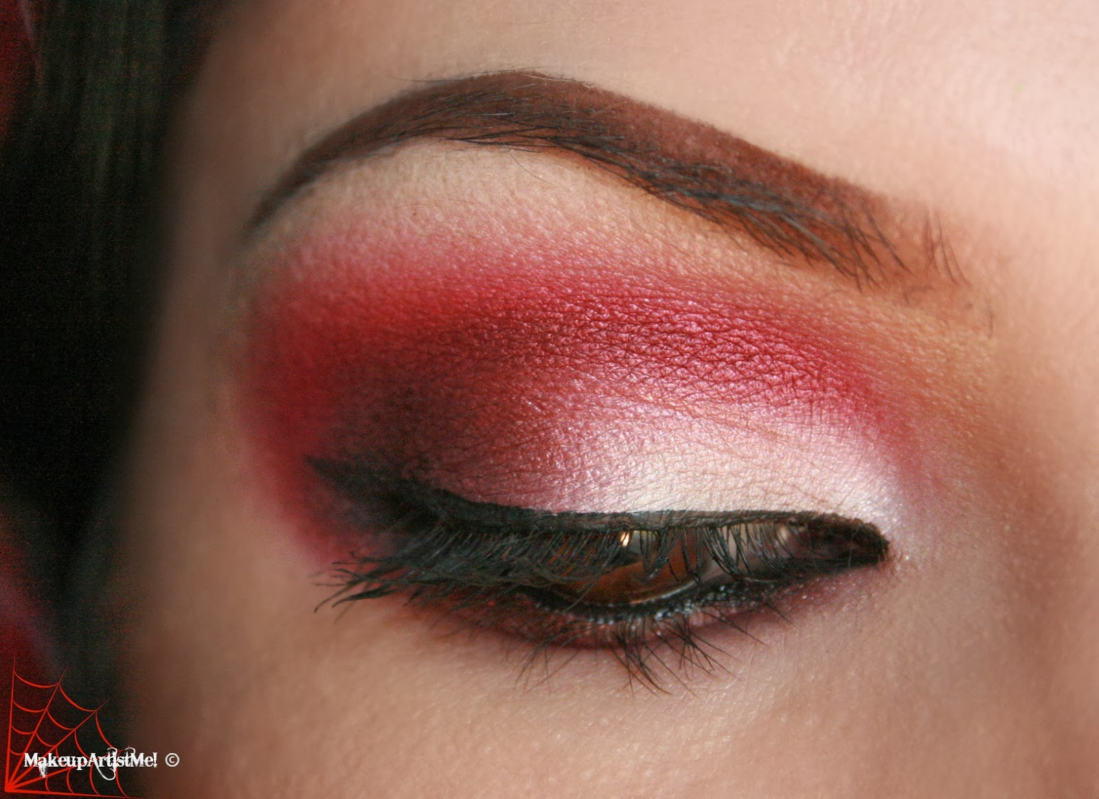 Red And Black Eye Makeup Red Glitter Eye Makeup Makeup Academy