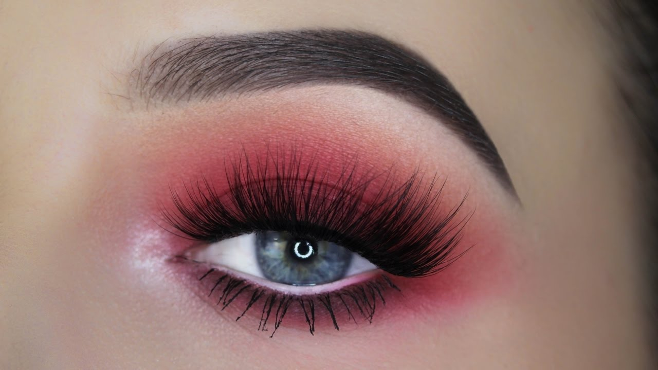 Red Eye Makeup Red Smokey Eye Tutorial Youtube