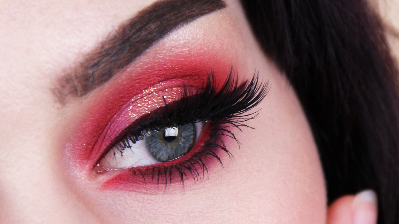 Red Eye Makeup Valentines Day Red Eyeshadow Makeup Tutorial Youtube