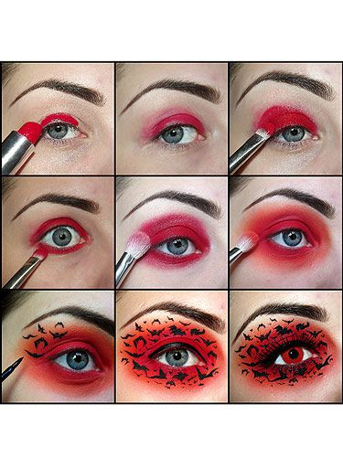 Red Halloween Eye Makeup Get The Look Halloween Eye Makeup
