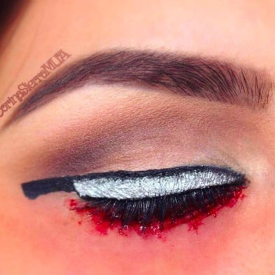 Red Halloween Eye Makeup Knife Eye Makeup Halloween Popsugar Beauty