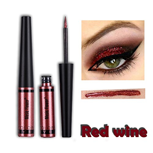 Red Halloween Eye Makeup Liquid Eyeshadow Hubee Waterproof Glitter Shimmer Liquid Eyeliner