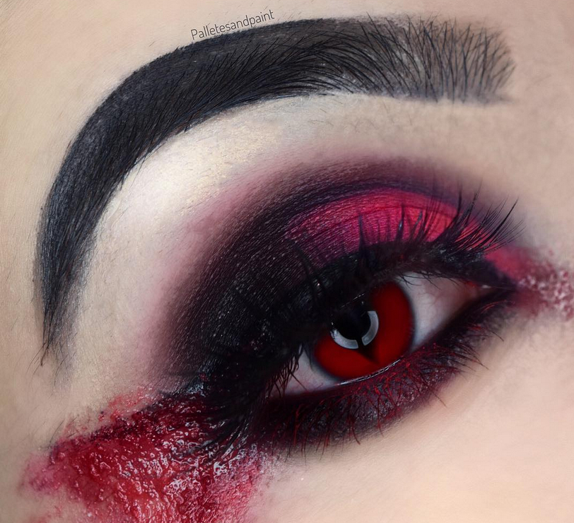 Red Halloween Eye Makeup Warning These Gory Halloween Eye Makeup Looks Arent For The Faint