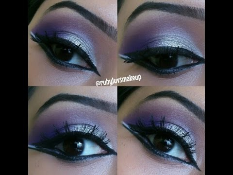 Silver And Purple Eye Makeup Purple And Silver Glam Promparty Makeup Tutorial Youtube