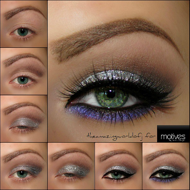 Silver And Purple Eye Makeup Silver And Purple Eye Bling I Love Cute Makeup