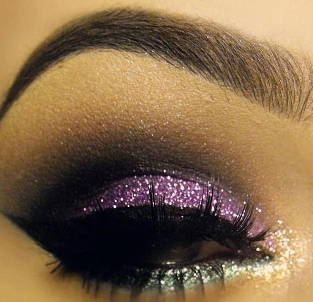 Silver And Purple Eye Makeup Silver Wedding Purple Silver Glitter Eyes 2033204 Weddbook