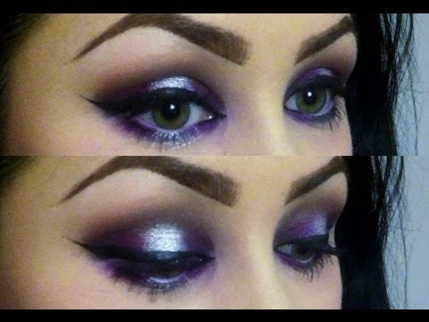 Silver And Purple Eye Makeup Ultimate Purple Silver Party Eyeshadow Look Youtube