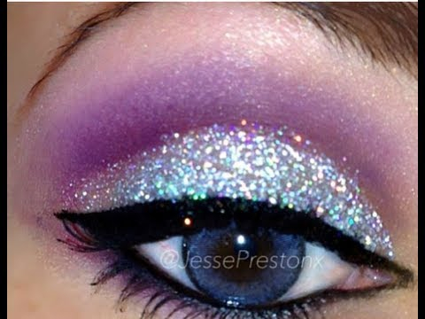 Silver And Purple Eye Makeup Voiceover Tag Silver Glitter Purple Makeup W Xprincessjessex Youtube