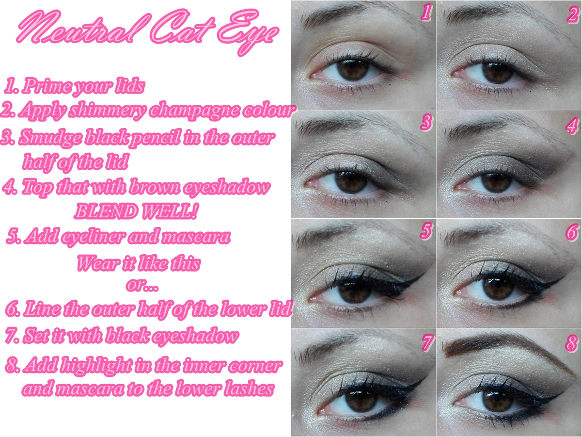 Simple Brown Eye Makeup Tutorial Simple Neutral Cat Eye Makeup Tutorial Step Step Cat Eyes Red Lips