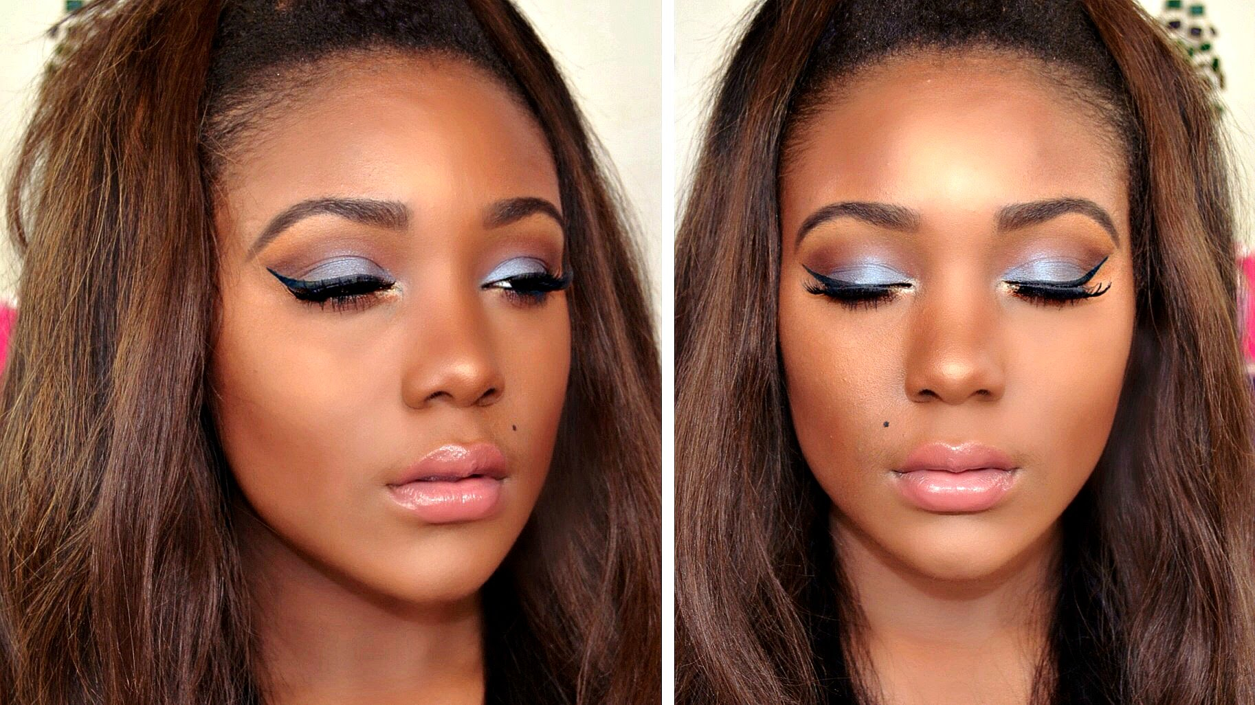 Smokey Cat Eye Makeup Steps Blue Smokey Cat Eye I Spring Blue Eyeshadow Makeup Tutorial For