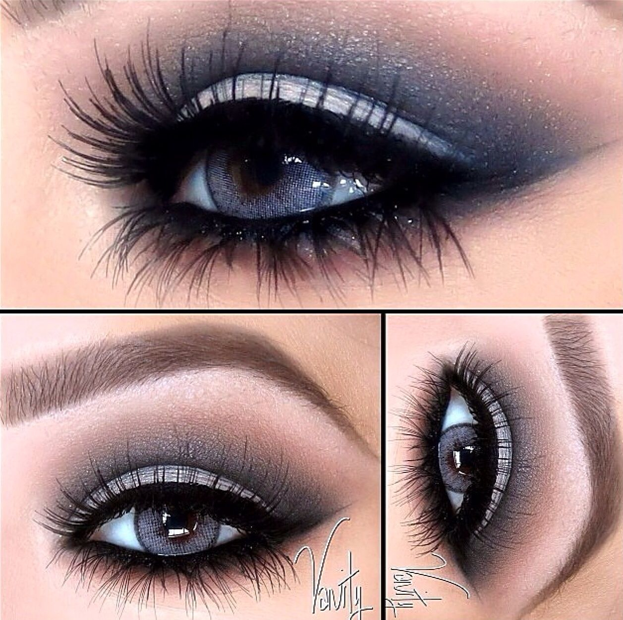 Smokey Eye Makeup For Blue Eyes Smokey Blue Eyes With A Dramatic Set Of Eyelash Extensions Try It