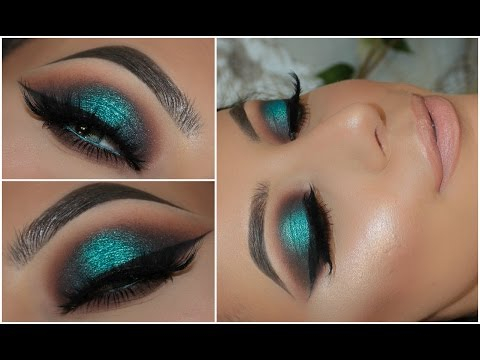 Smokey Teal Eye Makeup Halo Teal Pop Of Colour Smokey Eye Amys Makeup Box Audiomanialt