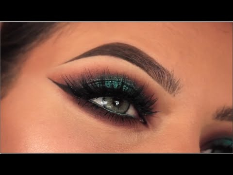 Smokey Teal Eye Makeup Halo Teal Pop Of Colour Smokey Eye Youtube