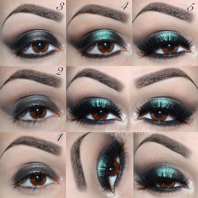 Smokey Teal Eye Makeup Shimmery Teal Smokey Eye I Love Cute Makeup