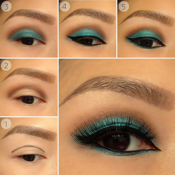 Smokey Teal Eye Makeup Style Cat Teal Crease Smokey Eye