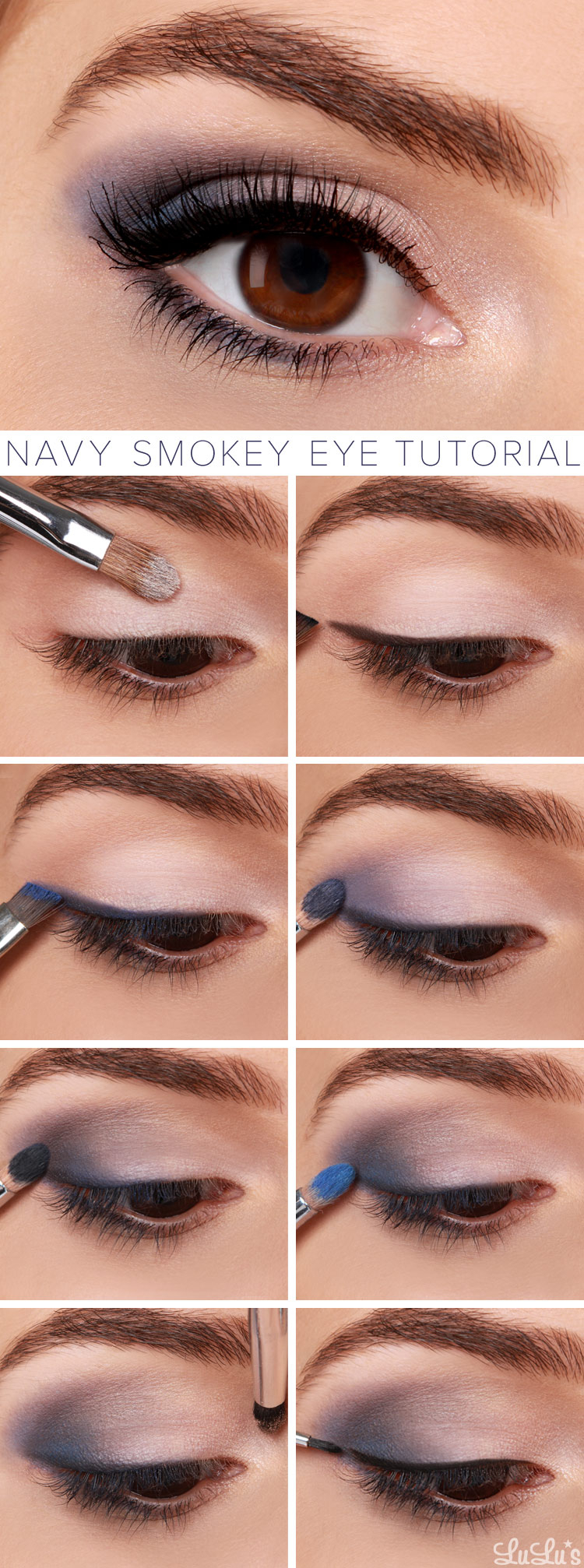 Smoking Eye Makeup Steps Lulus How To Navy Smokey Eye Makeup Tutorial Lulus Fashion Blog