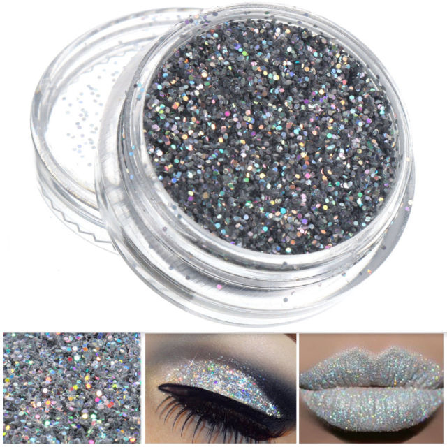 Sparkly Silver Eye Makeup 3g Sparkly Makeup Glitter Loose Powder Eyeshadow Silver Eye Shadow