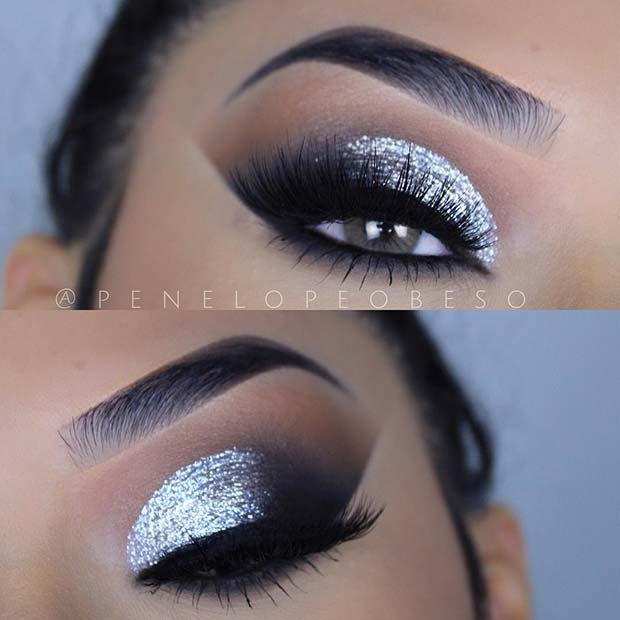 Sparkly Silver Eye Makeup 43 Glitzy Nye Makeup Ideas Stayglam Page 3