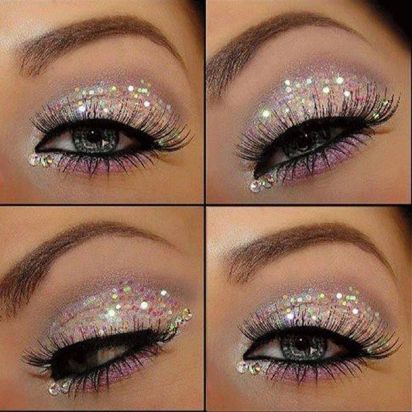 Sparkly Silver Eye Makeup A Collection Of 40 Best Glitter Makeup Tutorials And Ideas For 2019