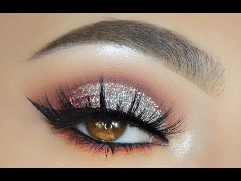 Sparkly Silver Eye Makeup Elegant Silver Glitter Eye Look Sofie Bella Youtube