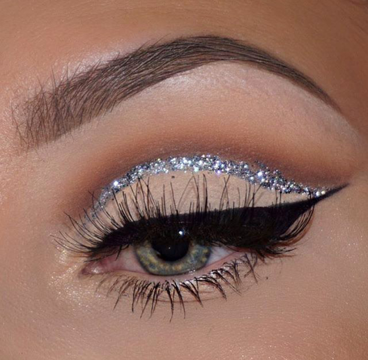 Sparkly Silver Eye Makeup Glitter Creamy Glitter Makeup N6 Atalia Musa Glitter