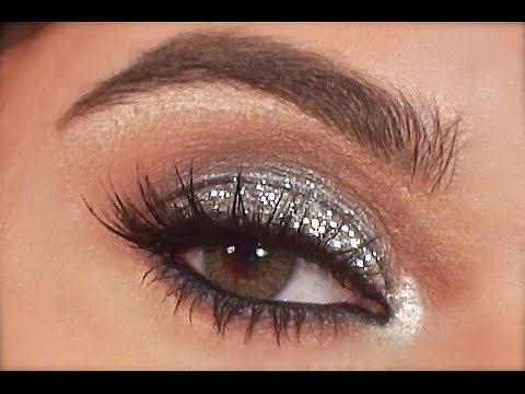 Sparkly Silver Eye Makeup Silver Glitter Eye Makeup Tutorial Youtube