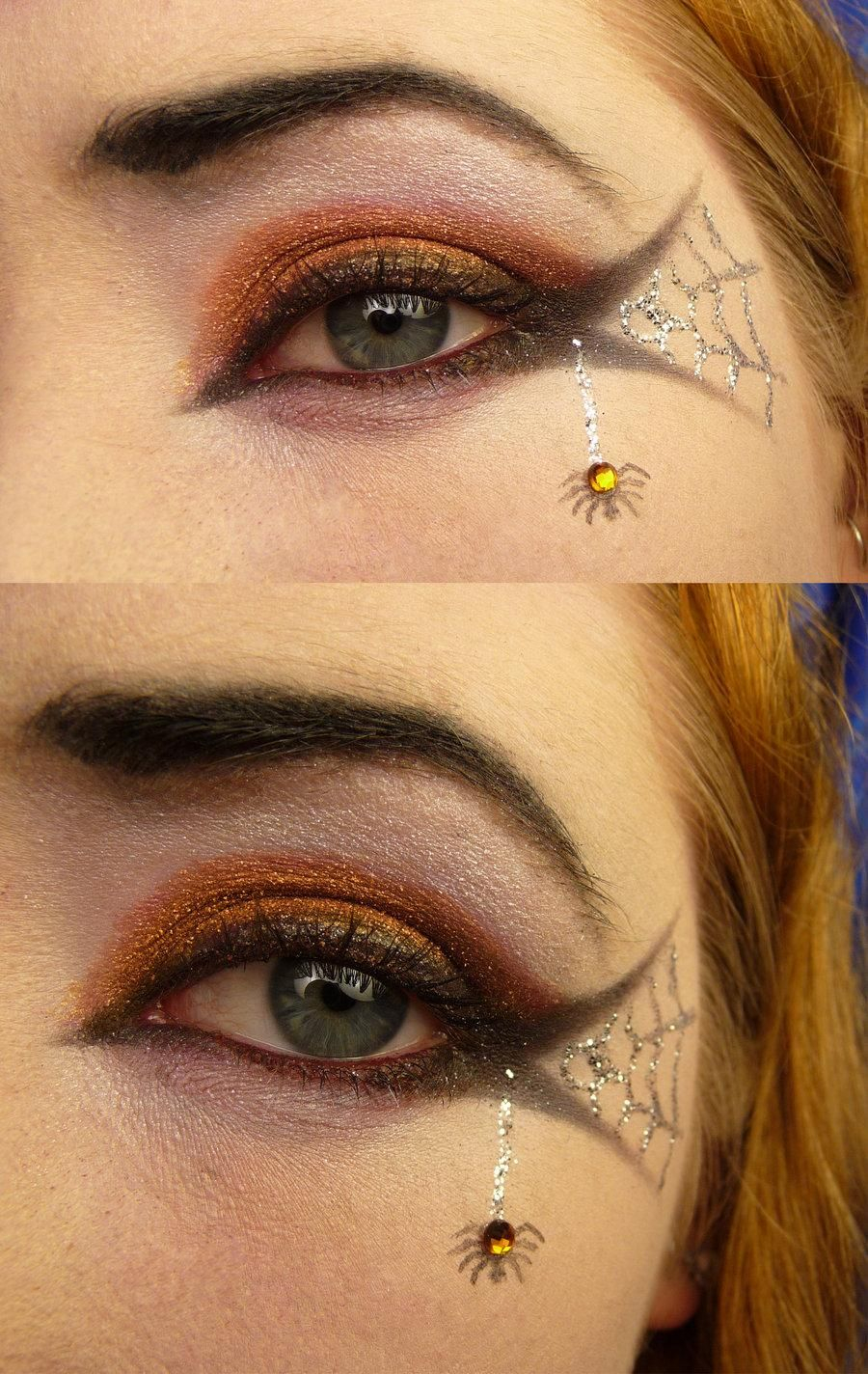 Spider Web Eye Makeup Diy Halloween Makeup Spiderweb Eye Great Idea For Halloween Pta