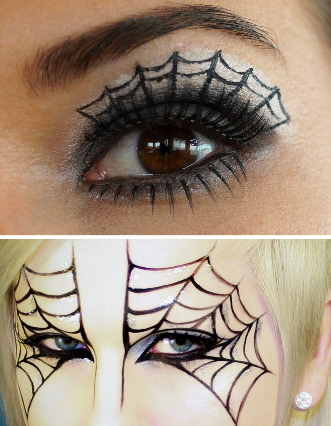 Spider Web Eye Makeup Diy Spiderweb Makeup Tutorialsfor Diy Spiderweb Makeup You Can Go
