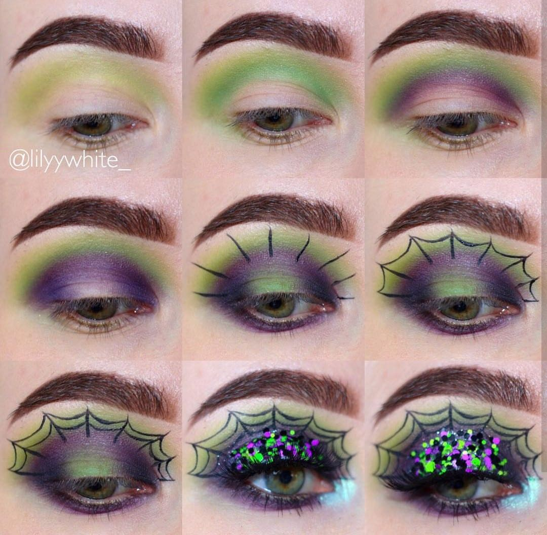 Spider Web Eye Makeup I Like The Color Combo Just Stop Before The Web Starts Being Added