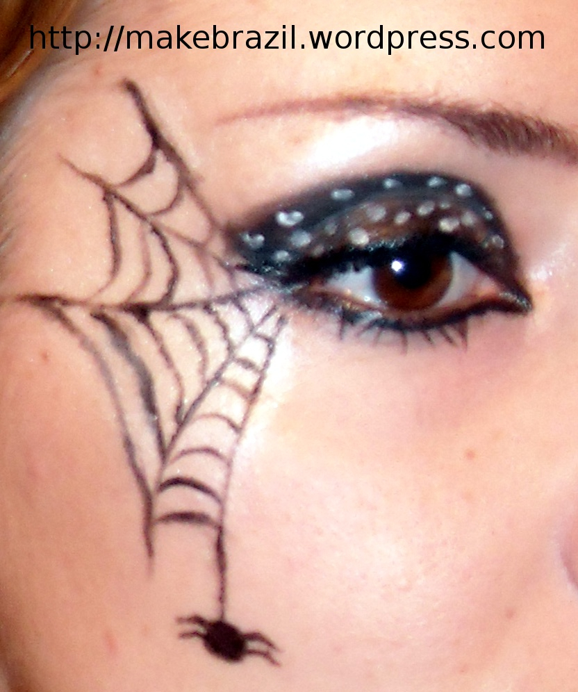 Spider Web Eye Makeup Make Up Tutorial Spider Web For Halloween Makebrazils Blog